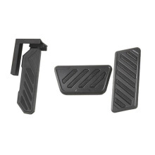 Anti-Slip Gas Accelerator & Brake Pedal Set with Left Footrest Pedal Riser Pedal for JK 2007-2017 Black