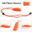 Safety Survival Whistle with Reflective Lanyard 6PCS 3