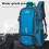 60L Camping Hiking Backpack Blue 8