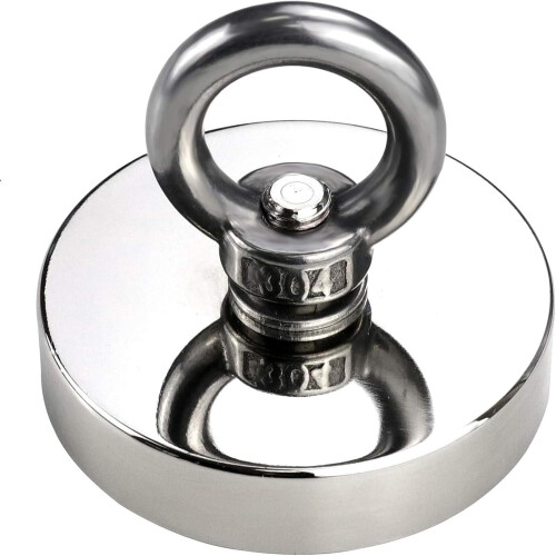 Neodymium Fishing Magnet 500 lbs Pull Force 2.36 Inch 1