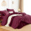 Burgundy Comforter Set Soft Lightweight 7-Piece 3