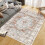 Boho tæppe orange, 1,5x2,1 meter, maskinvaskbart 3