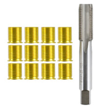 13 PCS Thread Repair Kit, M14x1.25 Inserts and M16x1.25 Tap Rethreading Set Thread Repair Tool Kit