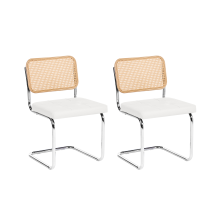 Set of 2 Dining Chairs ETHETE Metal White