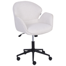 Desk Chair BELMAR Fabric Off-White