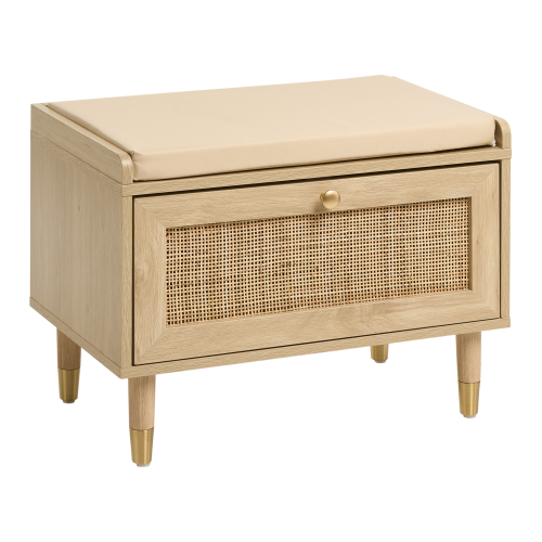 Beliani Shoe Bench FORSTER Light Brown
