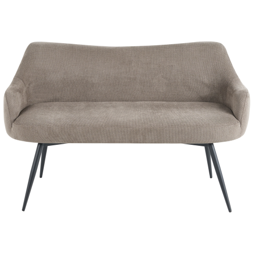 Beliani Dining Bench 2 Seater ARENDAL Fabric Taupe