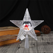 Plastic Christmas Tree Top Star Decoration 18 cm
