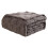 Nayueo Plush Checkerboard Sofa Blanket 70100cm Dark Grey 1