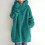 Damen-Kapuzenpullover, einfarbig, Seeblau, XL 6