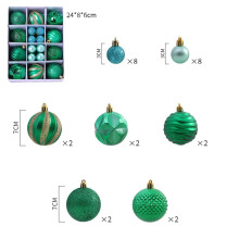 Liathróidí Nollag Baubles Glasa 26 phíosa