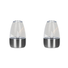 2PCS Rechargeable LED Solar Candles Light Flameless for Wedding Party Garden Decoration Outdoor Waterproof Lamp