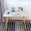 Computer Desk Nordic Style White Wood 120x60cm 3