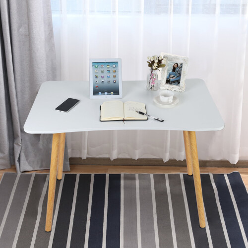 Computer Desk Nordic Style White Wood 120x60cm 2