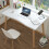 Computer Desk Nordic Style White Wood 120x60cm 6