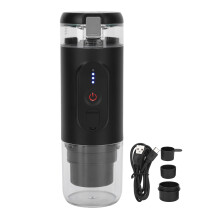 Cafeteira portátil para viagens, compatível com cápsulas e café moído, carregamento USB, ideal para uso no carro, escritório ou atividades ao