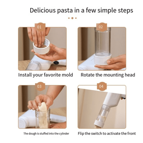 Handheld Electric Pasta Maker with 6 Molds