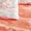 King Comforter Set Coral Orange Floral 3-Piece 4