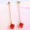 Rhinestone long dangle earrings for women red 1