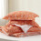 King Comforter Set Coral Orange Floral 3-Piece 6