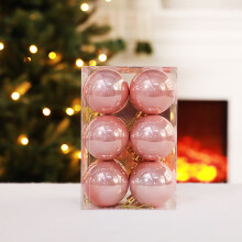 Staron Christmas Ornaments Rose Gold 12pcs 5cm Shatterproof
