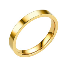 Stainless Steel Wedding Band Ring 3mm Smooth Geometry Size 6