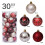 Christmas Painted Balls Ornaments Red Gold 30PCS 1