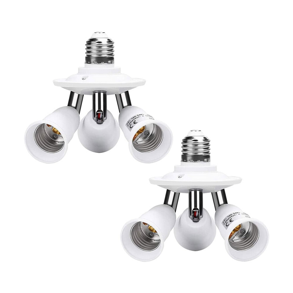 Dsseng E27 Adjustable Socket Splitter 2 pcs