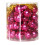 Christmas Bauble Balls Pendant Set 48 pcs Rose Red 1