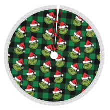 Grin-Ch Christmas Tree Skirt 36 Inch Rustic Holiday Decor