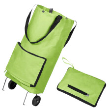 Chariot de courses pliable pour le rangement du linge de maison 2 en 1