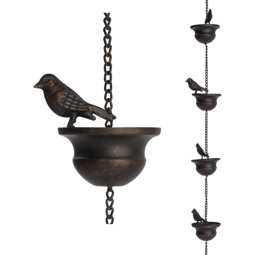 Mobile Bird Rain Chain Outdoor Hanging Decoration