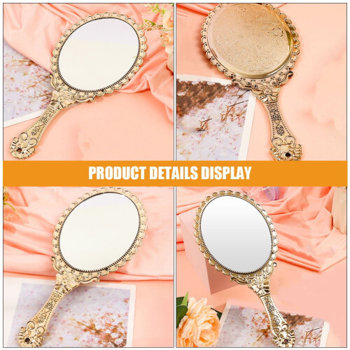 Retro Handheld Mirror for Women with Long Handle 2