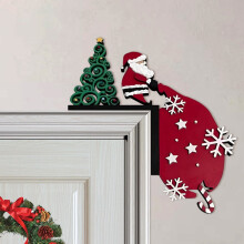 Santa Claus Wooden Door Topper 12x6 inches