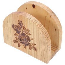 NUOLUX rustikaler Serviettenhalter aus Holz, 1 Stück