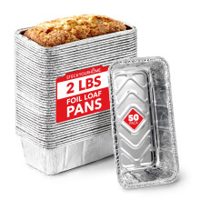 Moules Ă mini-cakes en aluminium (8,5 x 4,5 x 2,5 po) - Lot de 50