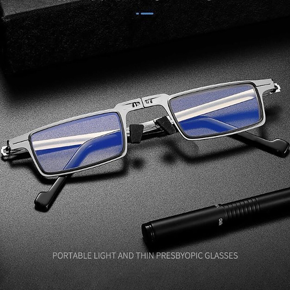 Titanium Folding Reading Glasses Blue Light Blocking
