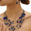 Bohemian Ethnic Necklace and Earring Set Red 2 pcs 6