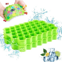 Ice Cube Trays with Lids Food Grade Silicone 2 Pack