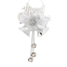 Harliver Christmas bell door ornament with bow white