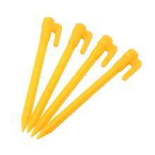 Yellow Outdoor Beach Towel Stakes Plastic 4pcs