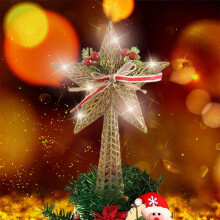 Étoile de Noël décorative pour sapin incassable (1 pièce)