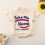 Baby Romper Bodysuit Beige Short Sleeve 6-12 Months 2