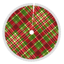 Christmas Tree Skirt Plaid 48 Inch