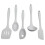 Silicone Kitchen Utensil Set Gray 5-Piece 1