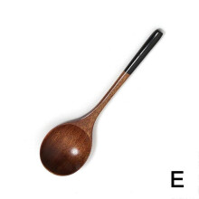 Wooden Soup Spoon Bamboo Handle 1 Piece