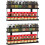 Spice Rack Organizer Black 4-Tier Wall Mount 1