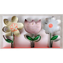 Bloemvormige koekjesvormpjes set, 3 stuks