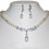 Set di gioielli da donna con ali d'angelo e collana di perle finte 1