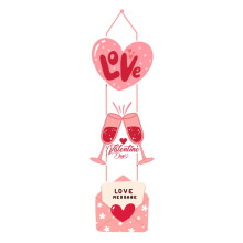 Décoration de porte en forme de cœur pour la Saint-Valentin